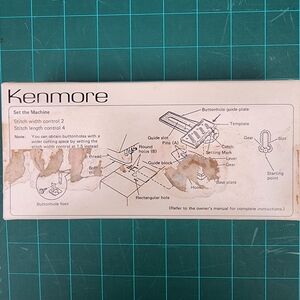 Kenmore Vintage Button Hole Maker Sewing Machine Attachment Buttonholer Set Kit